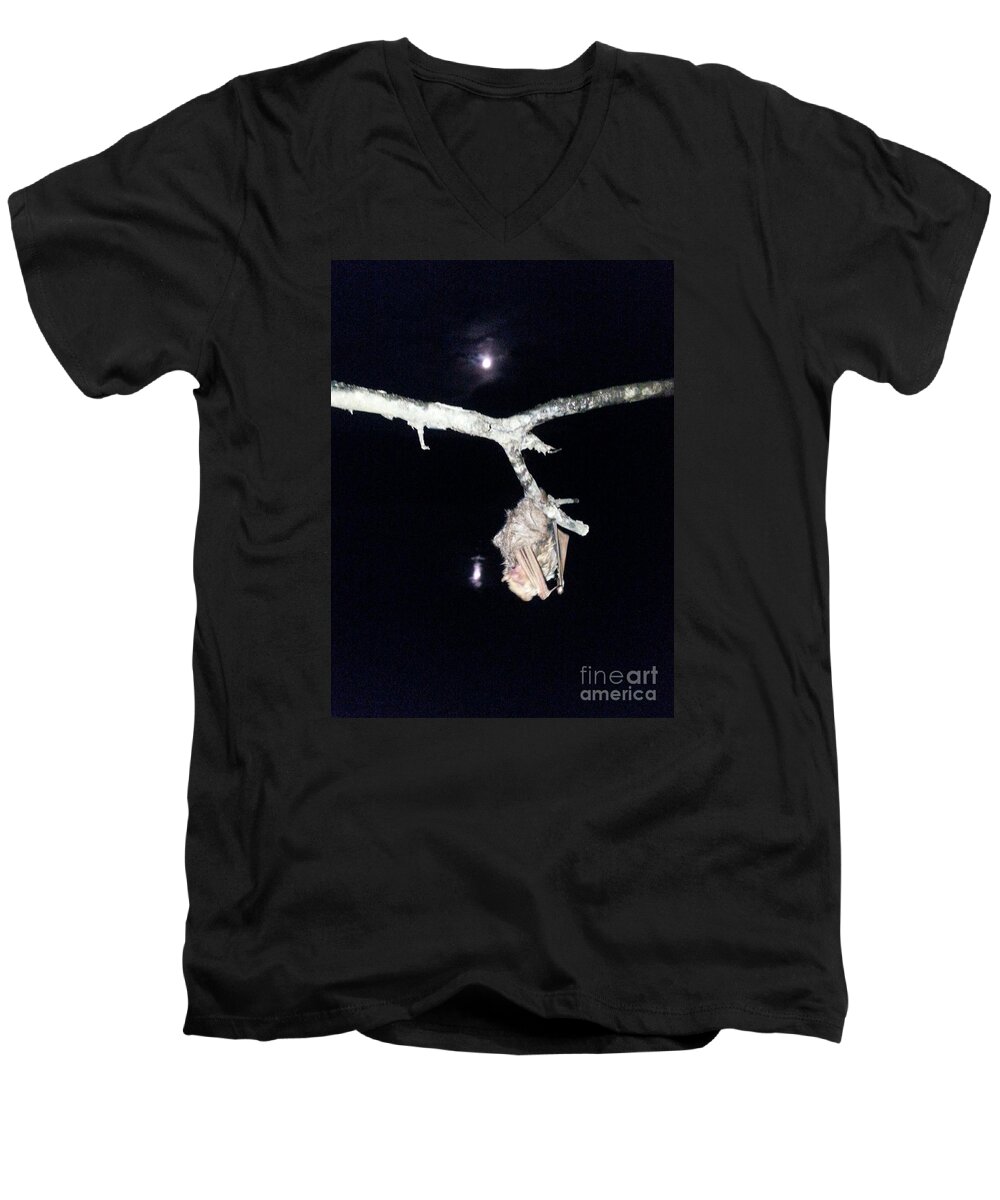 Animal Men's V-Neck T-Shirt featuring the photograph Thank You Lord For Saving Me by Donna Brown