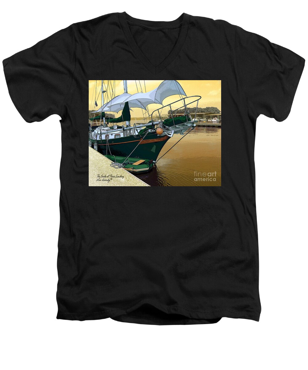 Boat Men's V-Neck T-Shirt featuring the photograph The Enola at Paris Landing by Lee Owenby