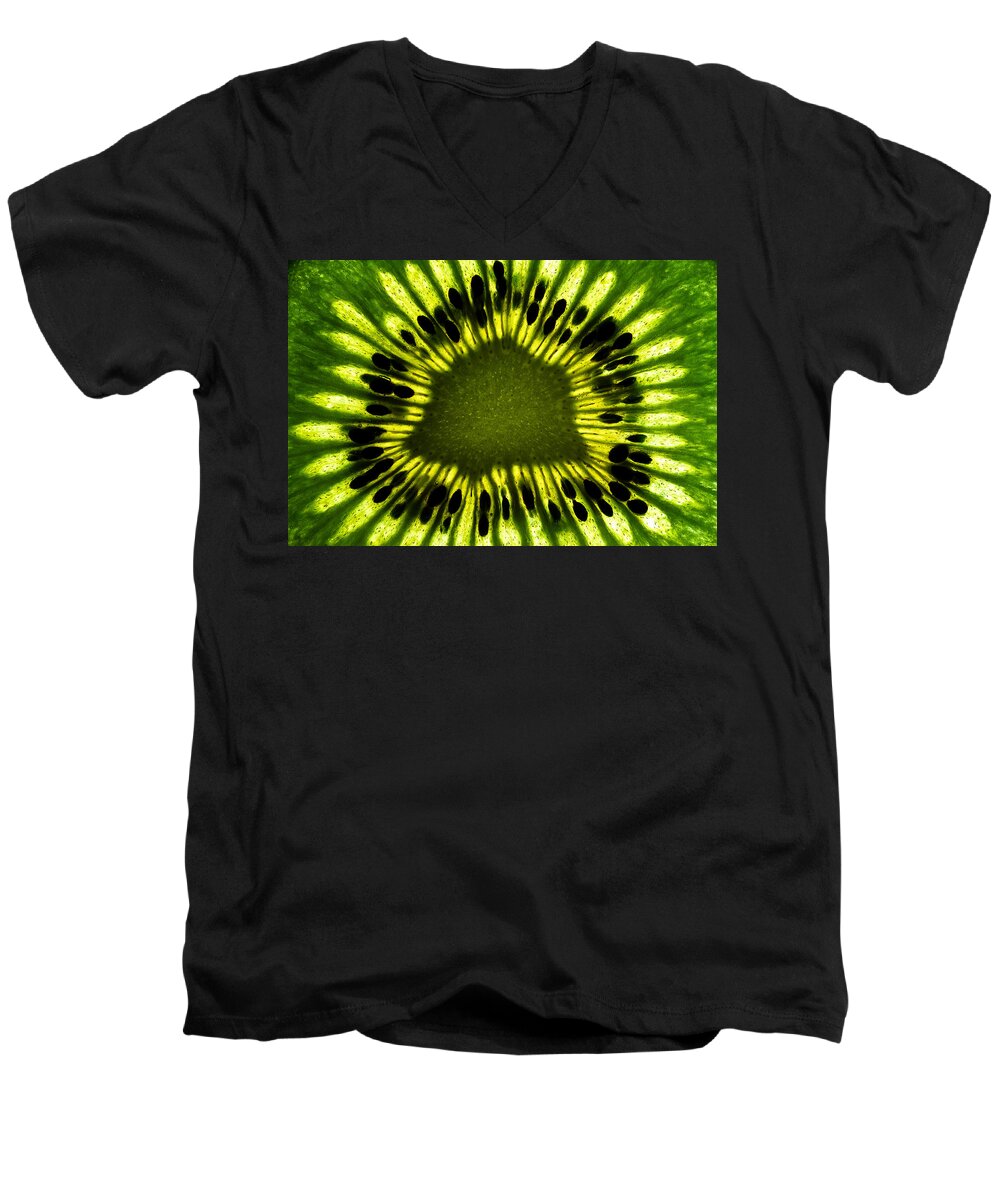 Abstract Men's V-Neck T-Shirt featuring the photograph The Eye by Gert Lavsen