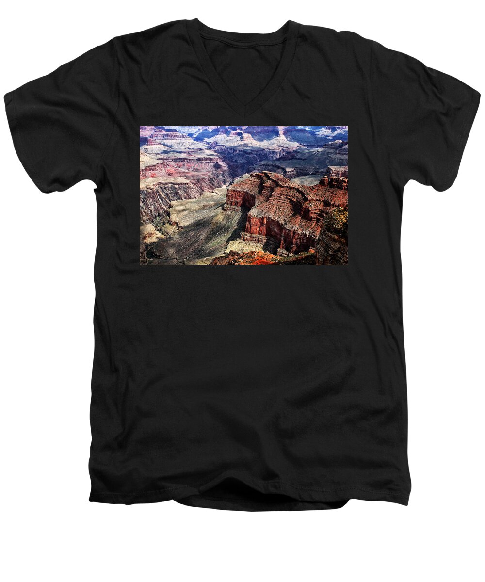 Arizona.the Grand Canyon Men's V-Neck T-Shirt featuring the photograph The Grand Canyon V by Tom Prendergast