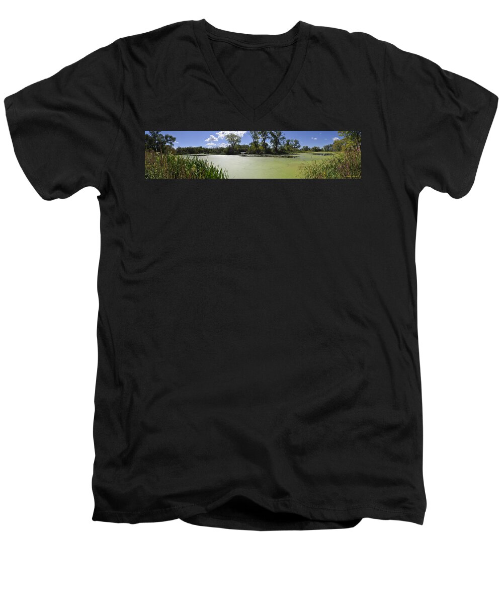 Indiana Wetlands Men's V-Neck T-Shirt featuring the photograph The Indiana Wetlands by Verana Stark