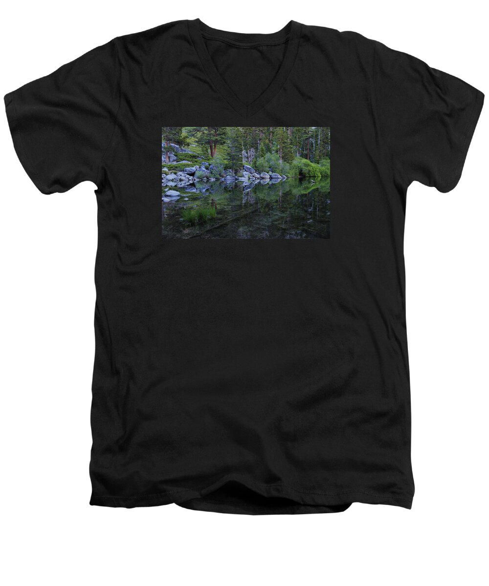 Water Men's V-Neck T-Shirt featuring the photograph The Stillness of Dawn by Sean Sarsfield