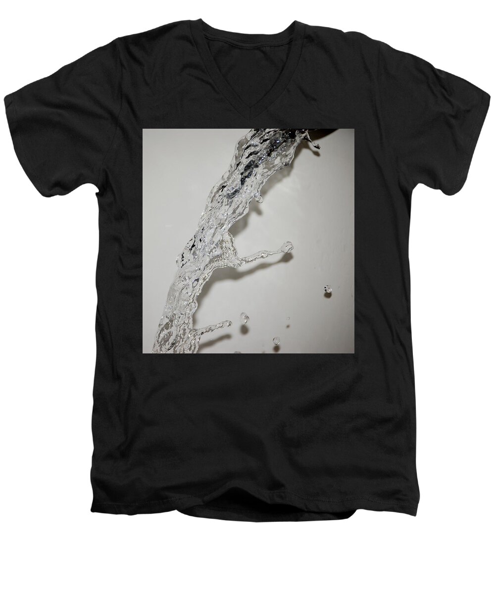 Linda Brody Men's V-Neck T-Shirt featuring the photograph Water I by Linda Brody