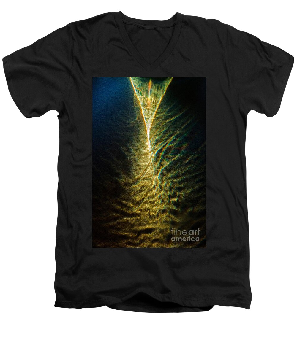 Writing With Light Men's V-Neck T-Shirt featuring the photograph Weaver of light by Casper Cammeraat