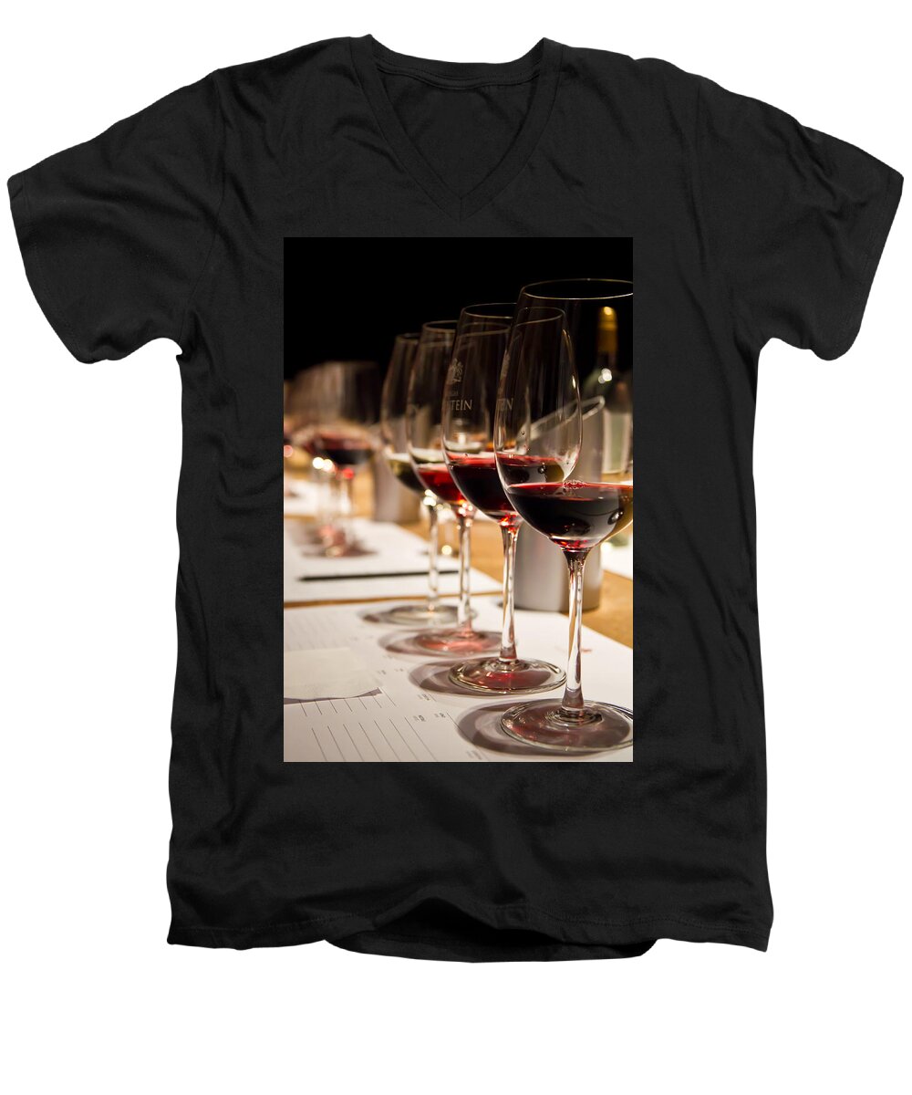 Wine Men's V-Neck T-Shirt featuring the photograph Wine Tasting by Kent Nancollas