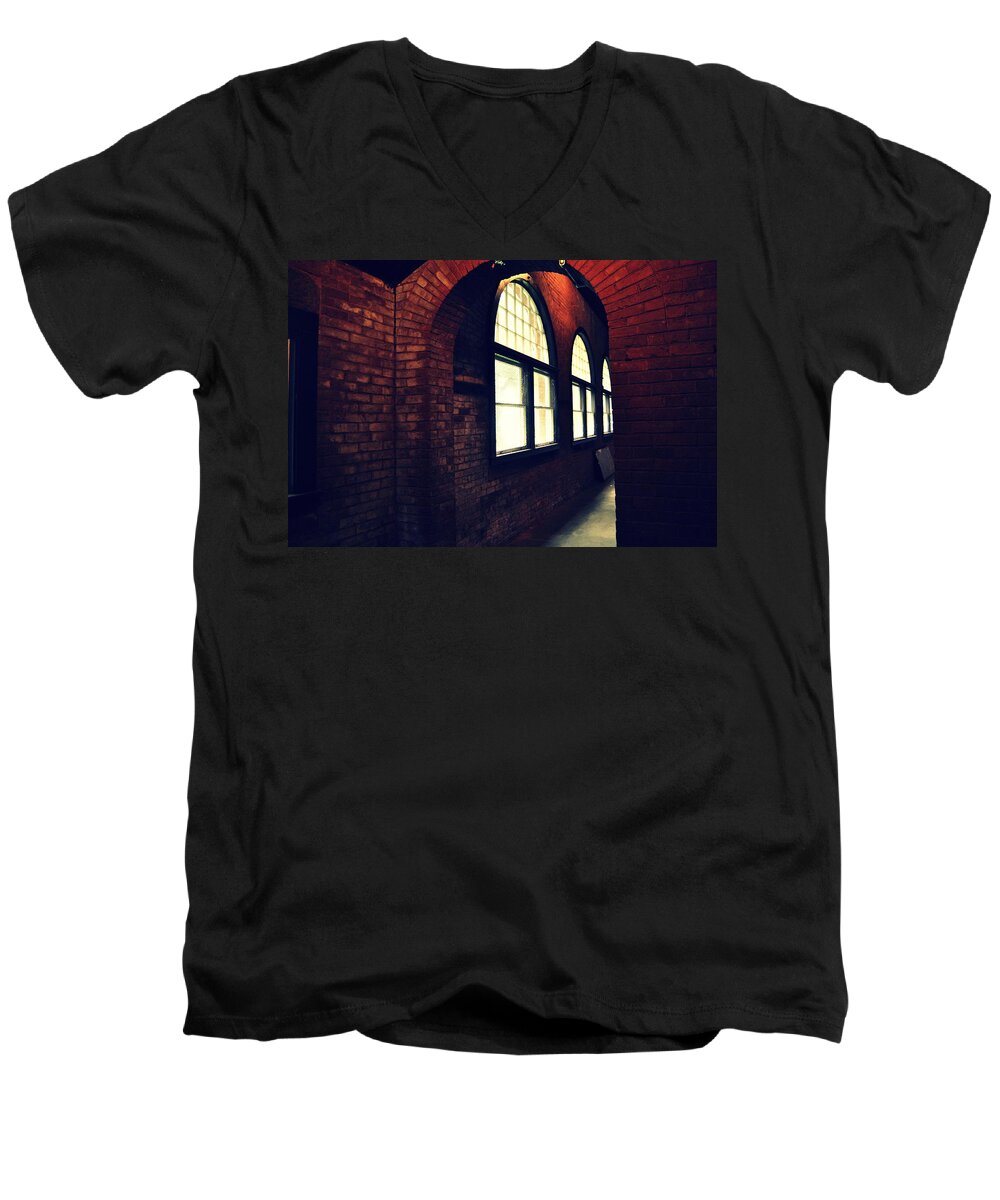 Groton School Men's V-Neck T-Shirt featuring the photograph The Fives Court #1 by Marysue Ryan