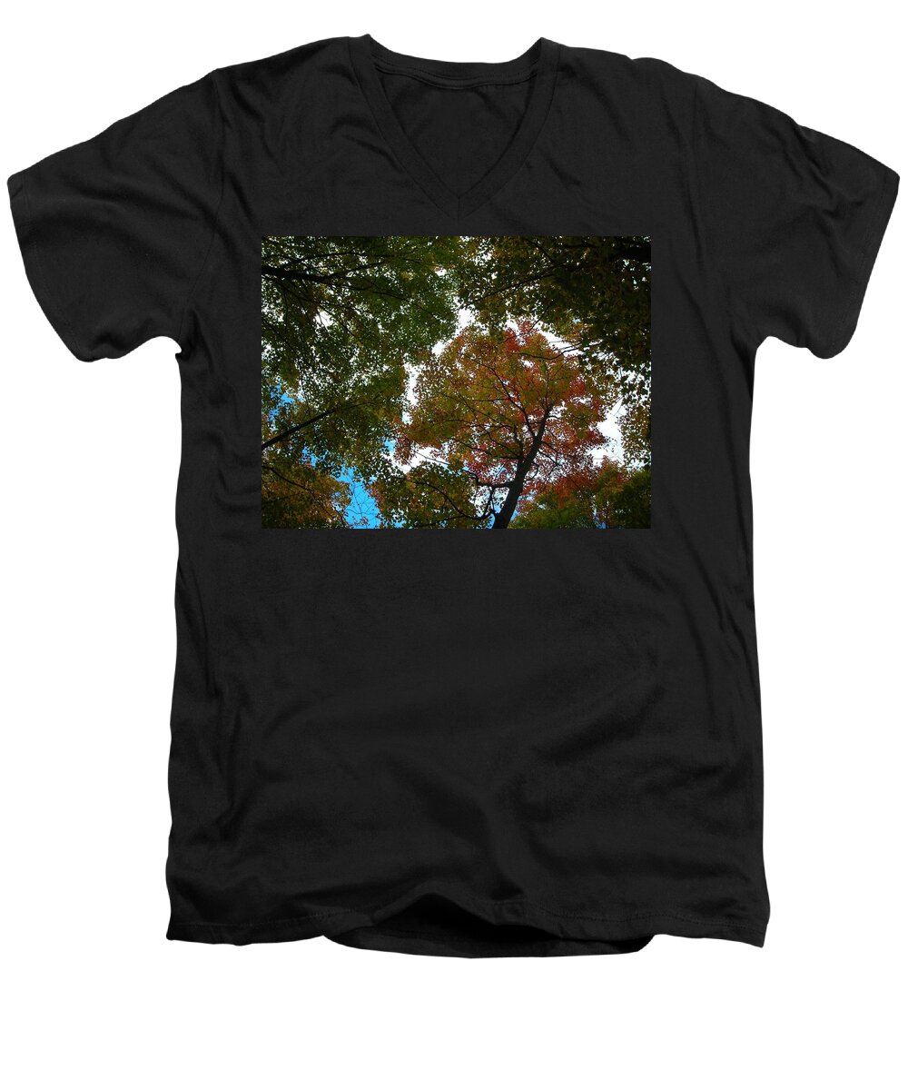 North America Men's V-Neck T-Shirt featuring the photograph 25. September by Juergen Weiss