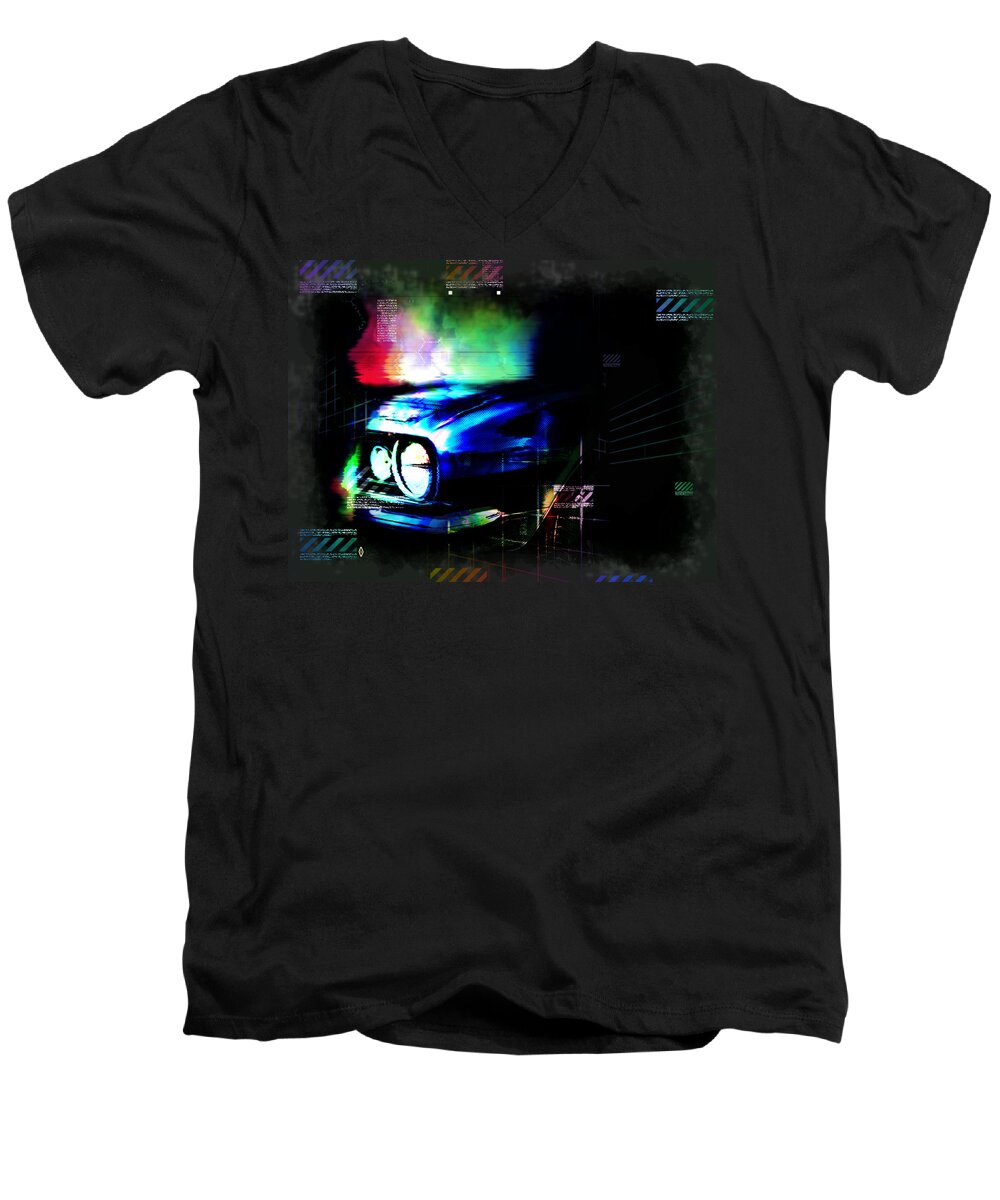 Car Men's V-Neck T-Shirt featuring the photograph Burn Out by Adam Vance