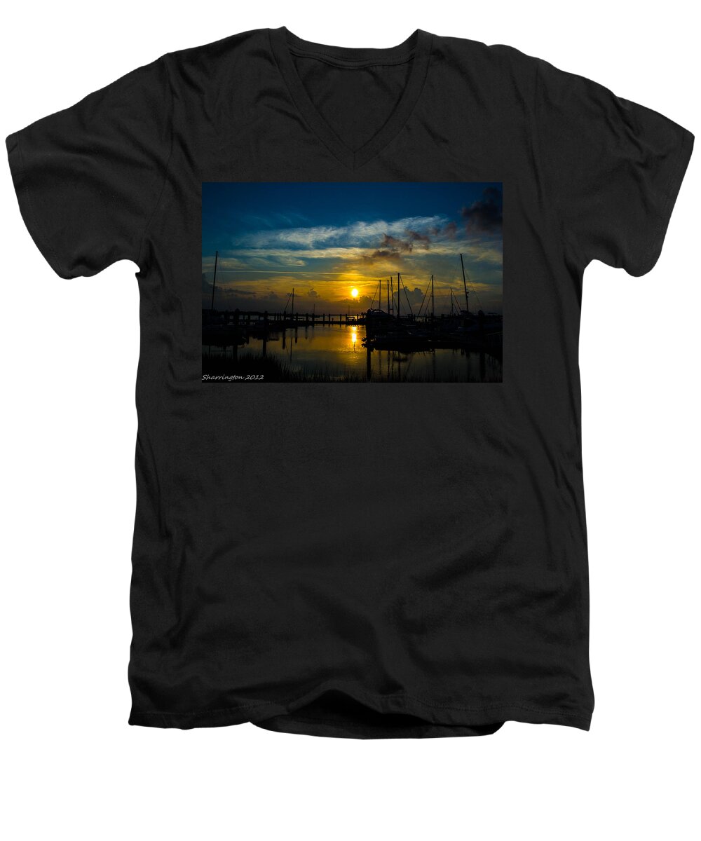 Night Men's V-Neck T-Shirt featuring the photograph In For the Night by Shannon Harrington