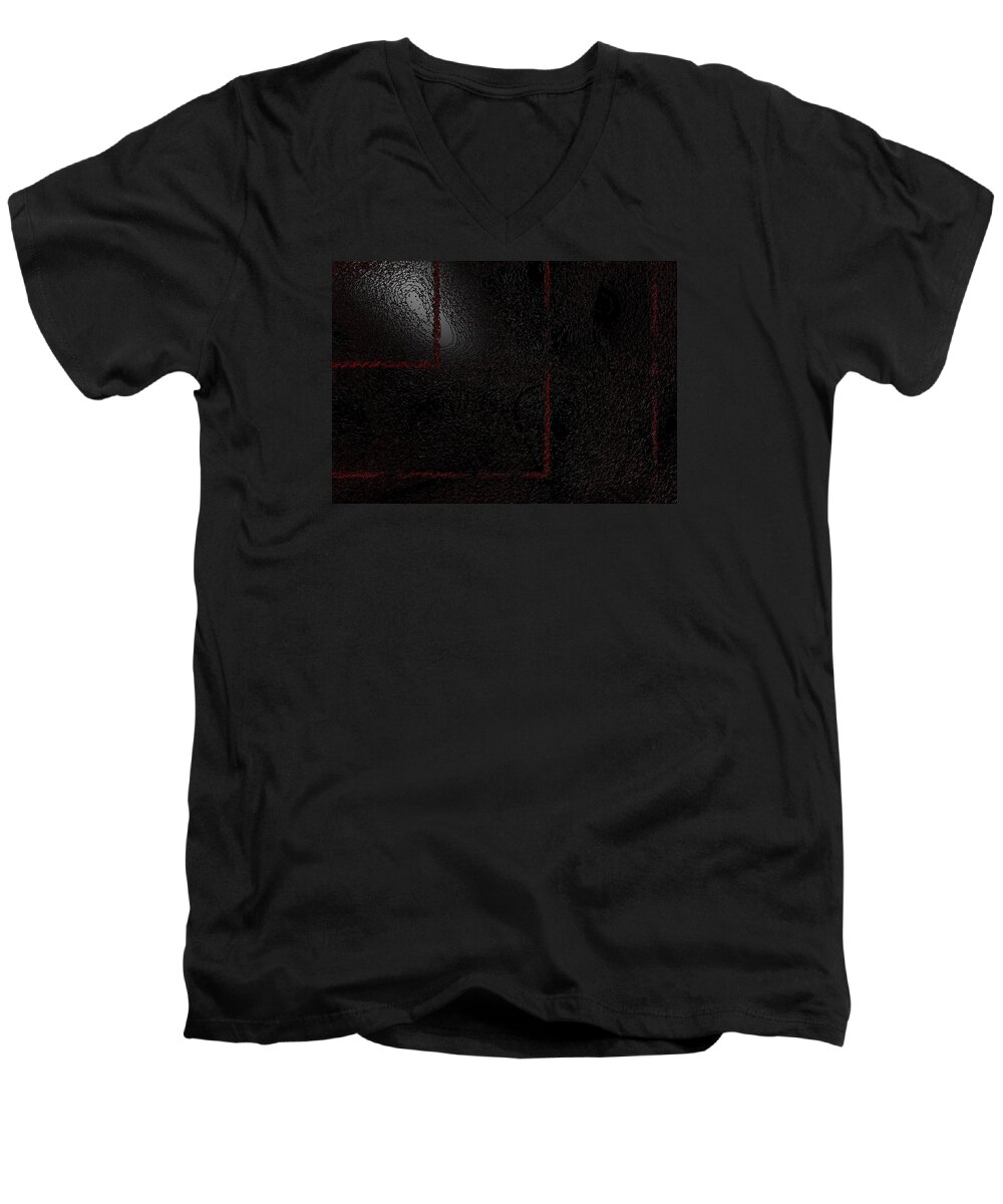 Black Men's V-Neck T-Shirt featuring the digital art Muddy by Jeff Iverson