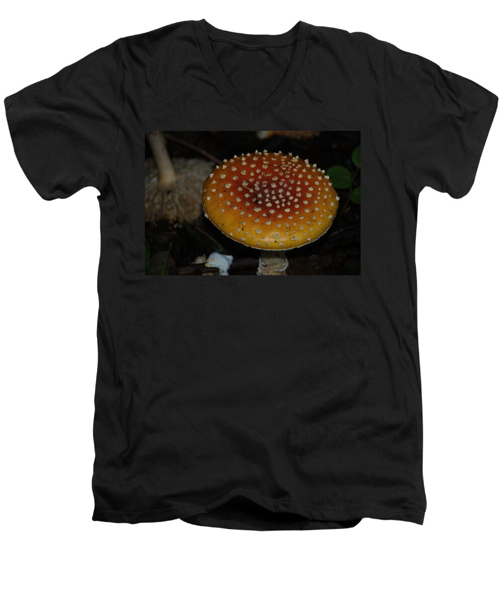 Mushroom Men's V-Neck T-Shirt featuring the photograph Mushroom by Michael Merry