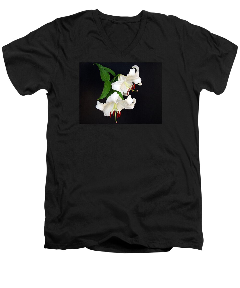 Blossom Men's V-Neck T-Shirt featuring the photograph Newly Opened by Nick Kloepping