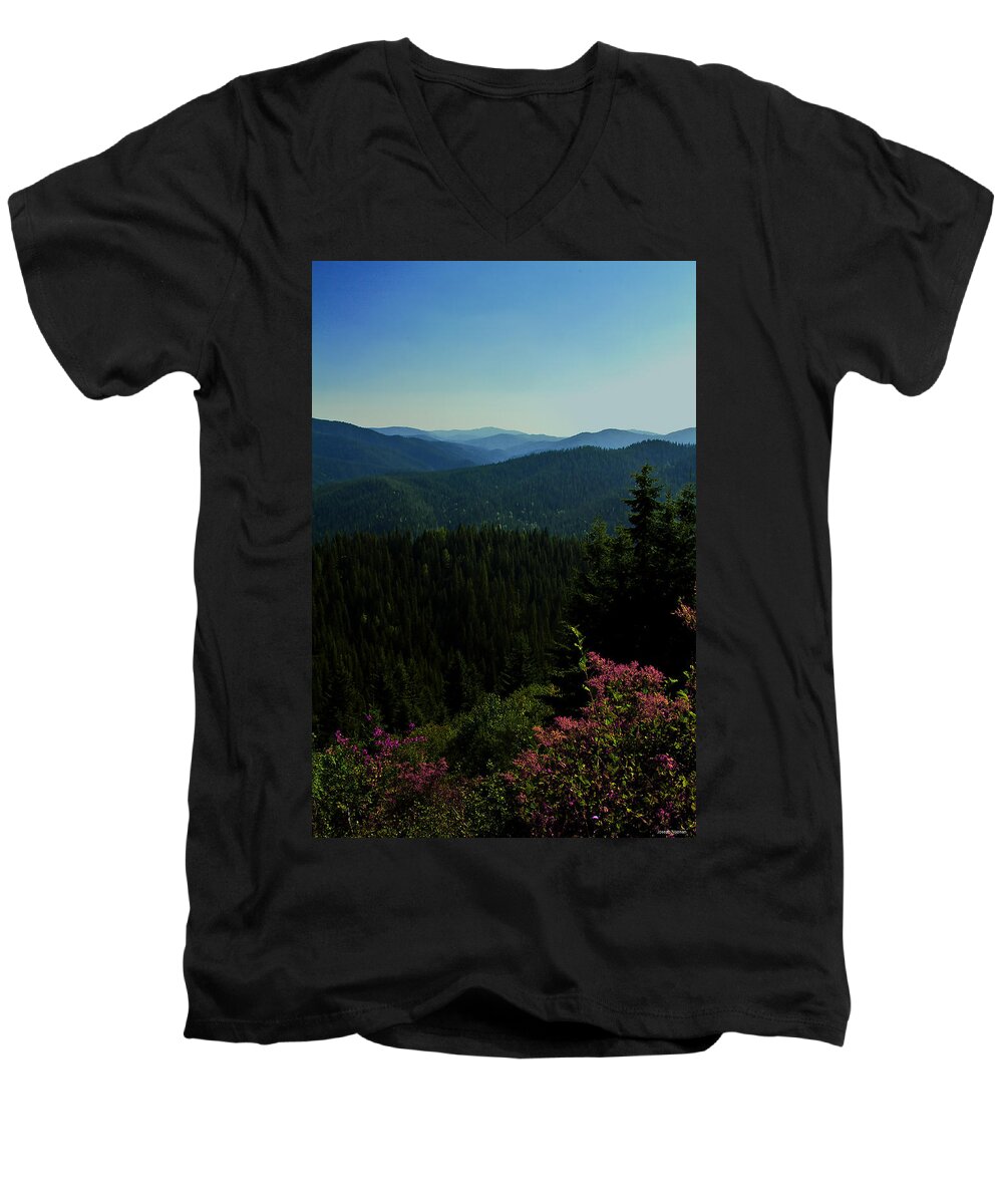 Wildflower Men's V-Neck T-Shirt featuring the photograph Summer in The Mountains by Joseph Noonan