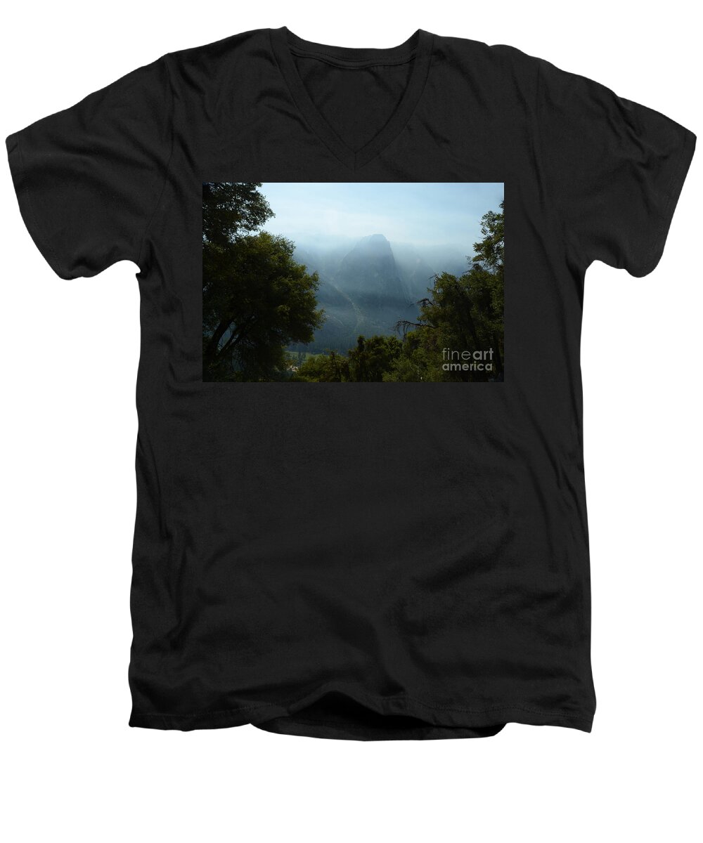 Yosemite National Park Men's V-Neck T-Shirt featuring the photograph Yosemite Falls Hike by Cassie Marie Photography