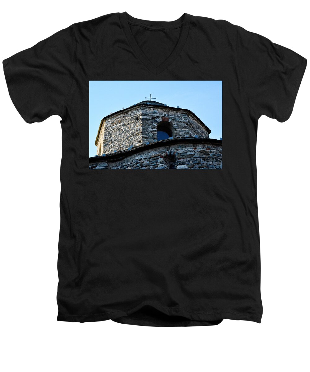 Cantù Men's V-Neck T-Shirt featuring the photograph Baptistery #1 by Fabio Caironi