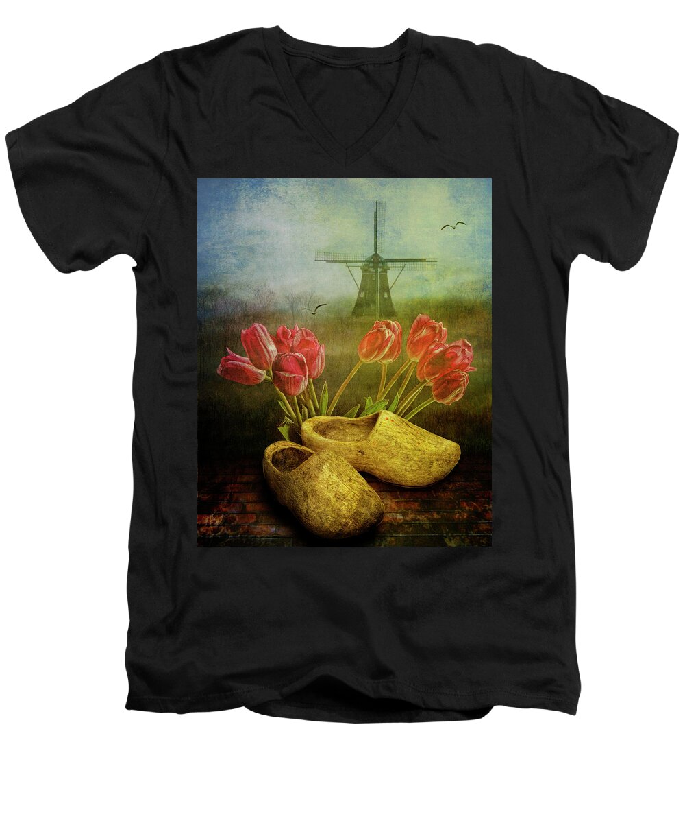 Holland Men's V-Neck T-Shirt featuring the photograph Dutch Heritage #2 by Randall Nyhof
