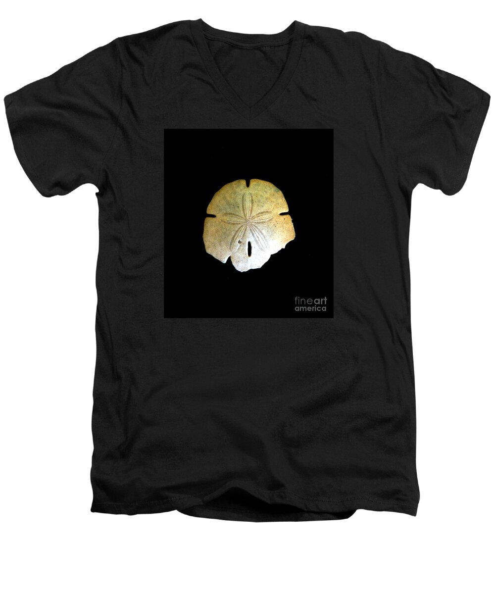 Sand Dollar Print Men's V-Neck T-Shirt featuring the photograph Sand Dollar by Fred Wilson