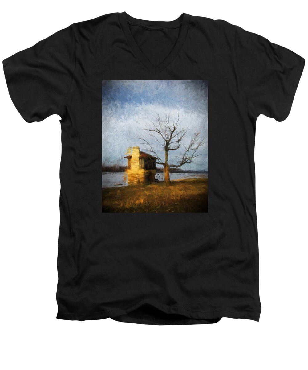 Sunrise Men's V-Neck T-Shirt featuring the photograph Sunrise #1 by John Freidenberg