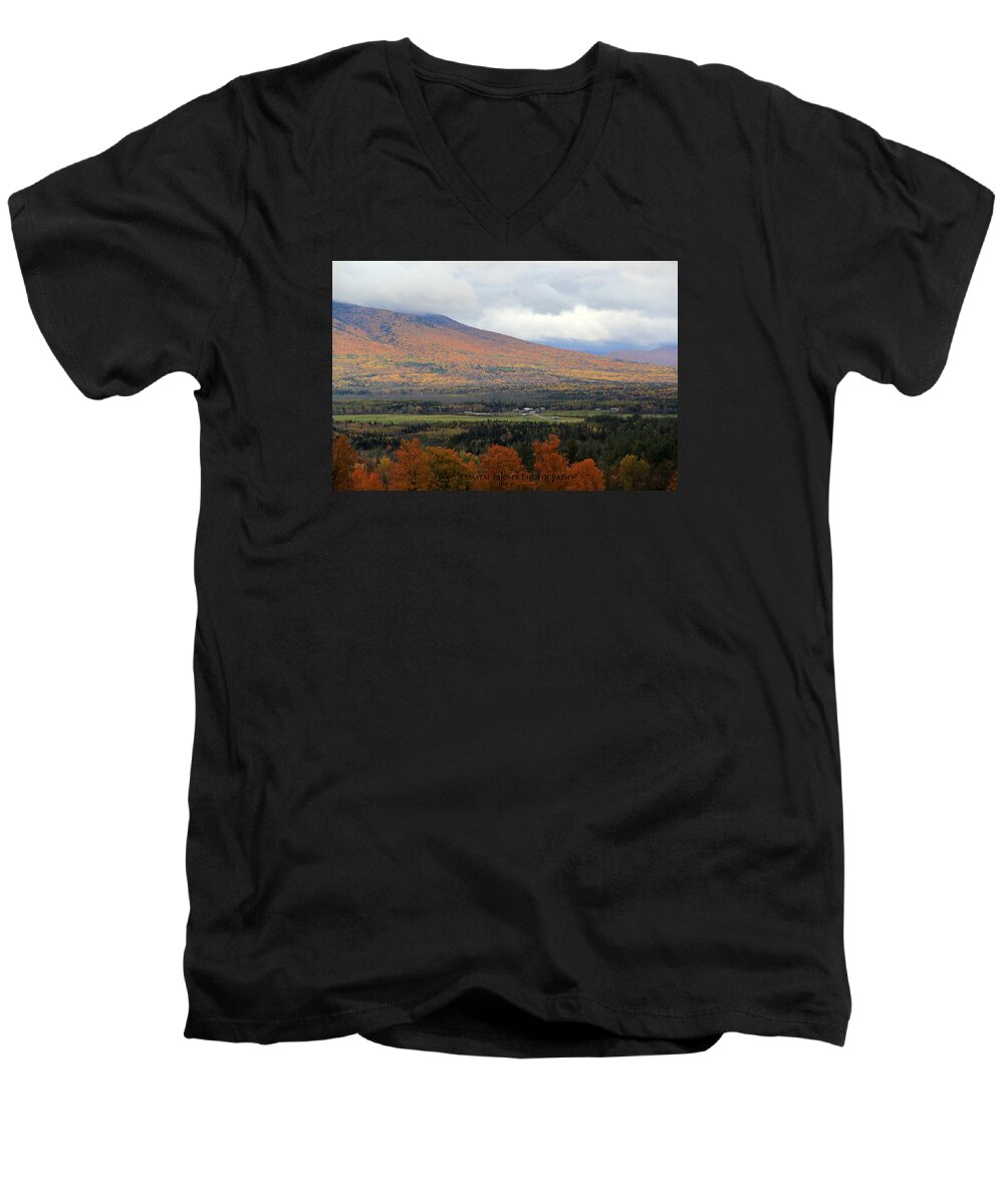 Nature Men's V-Neck T-Shirt featuring the photograph Fall Colors #3 by Becca Wilcox