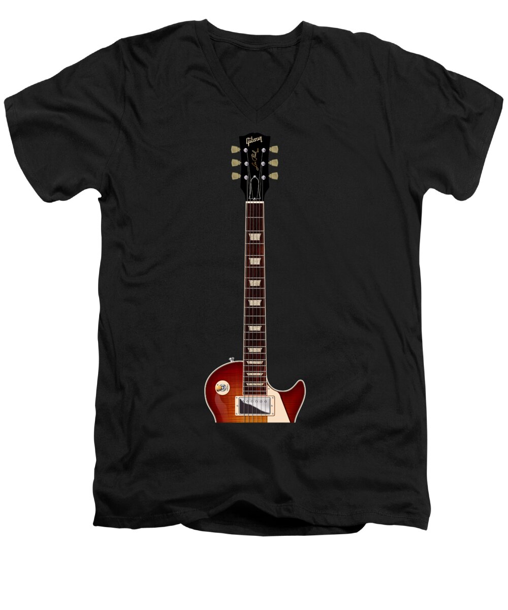 Guitar Men's V-Neck T-Shirt featuring the digital art About to Burst by WB Johnston