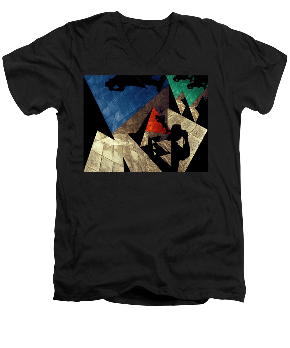 Abstract Iterations Men's V-Neck T-Shirt featuring the photograph Abstract Iterations by Wayne Sherriff