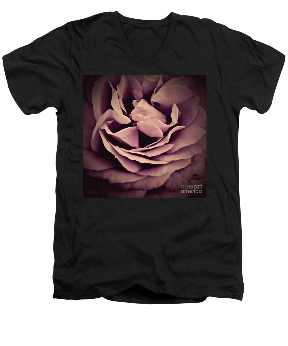 Angels Men's V-Neck T-Shirt featuring the photograph An Angel's Rose by Robert ONeil