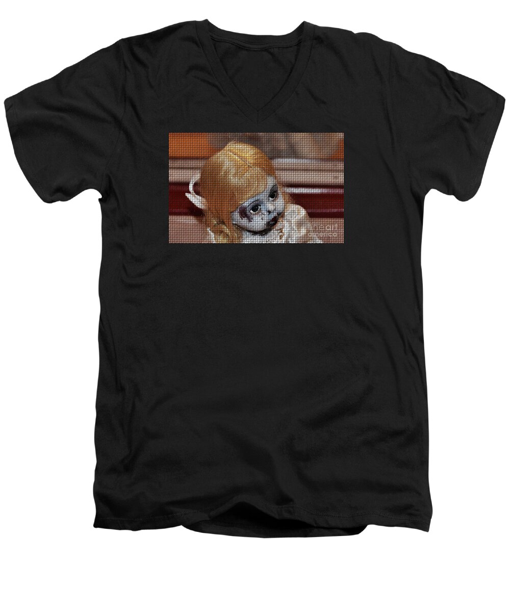 Baby Men's V-Neck T-Shirt featuring the photograph Baby Girl Two by Beverly Shelby