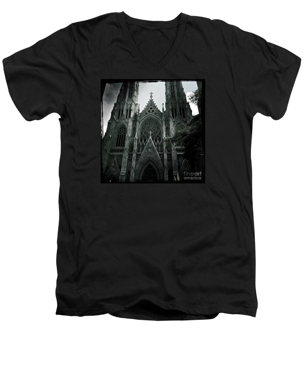 St Patricks Cathedral Men's V-Neck T-Shirt featuring the photograph Beautiful St Patricks Cathedral by Miriam Danar