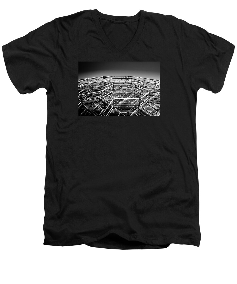 Black & White Men's V-Neck T-Shirt featuring the photograph Black and White 3 by Kristy Creighton