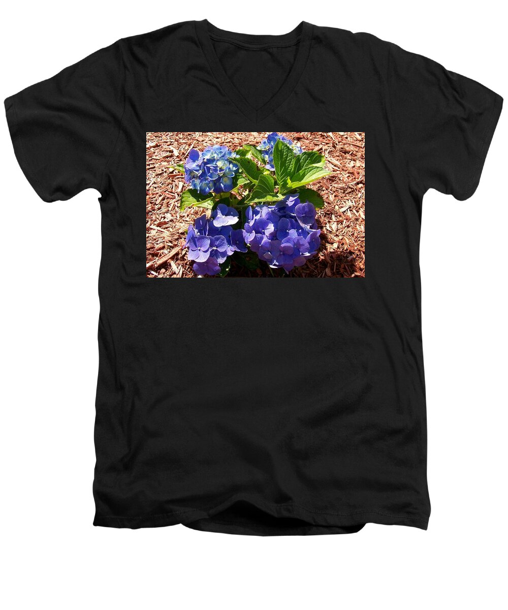 Photography Men's V-Neck T-Shirt featuring the digital art Blue Heaven by Barbara S Nickerson