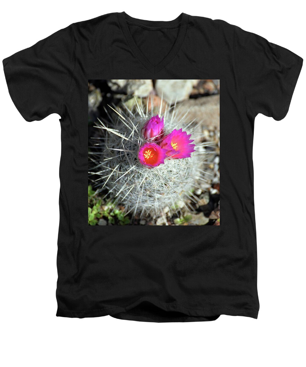 Denise Bruchman Men's V-Neck T-Shirt featuring the photograph Chihuahua Snowball 1 by Denise Bruchman