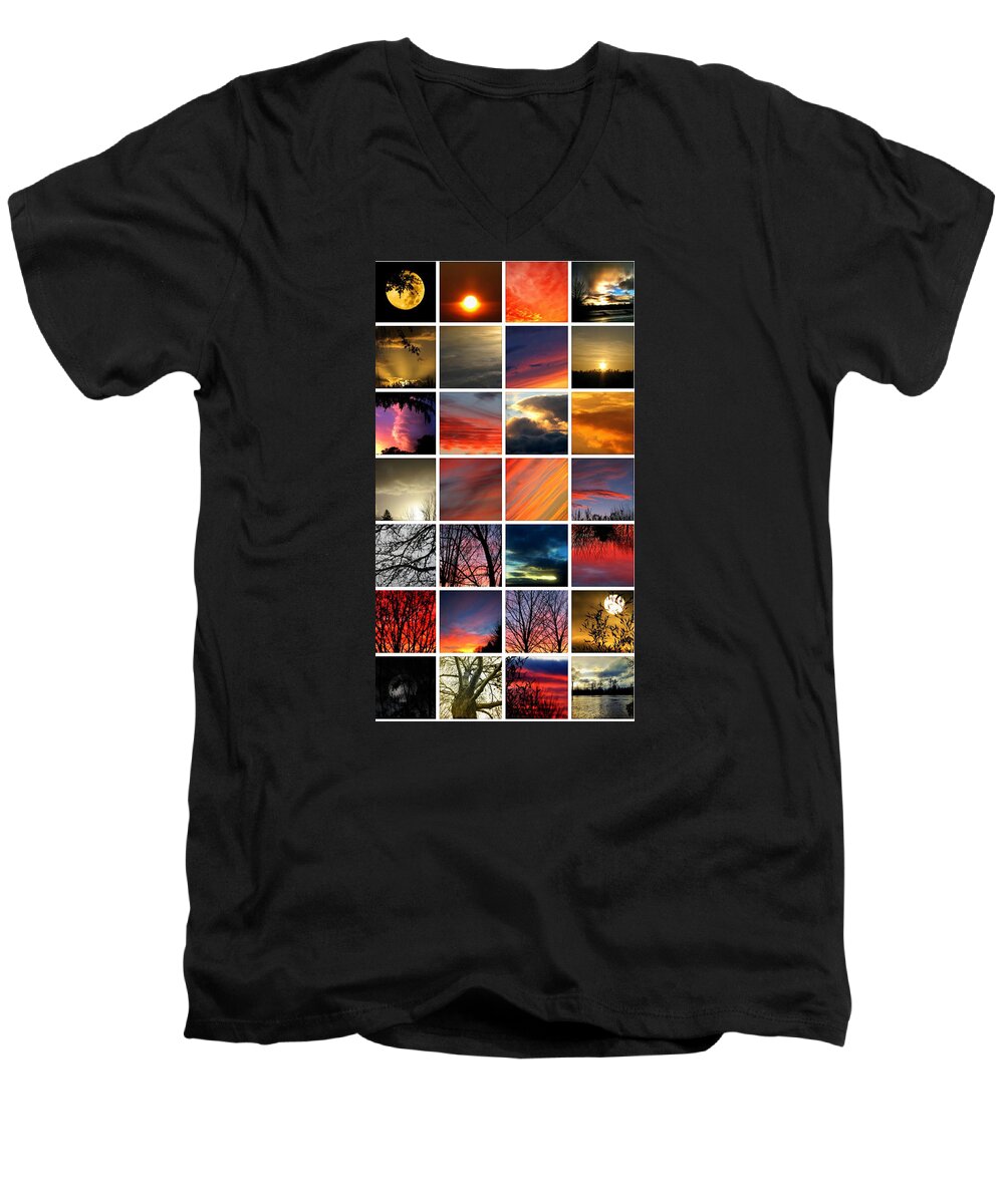 Sun Men's V-Neck T-Shirt featuring the photograph Chris's Greatest Hits by Chris Dunn