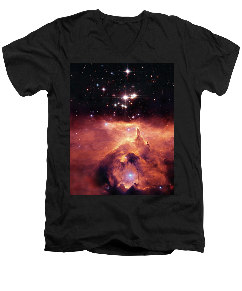 Outer Space Men's V-Neck T-Shirt featuring the photograph Cosmic Cave by Jennifer Rondinelli Reilly - Fine Art Photography