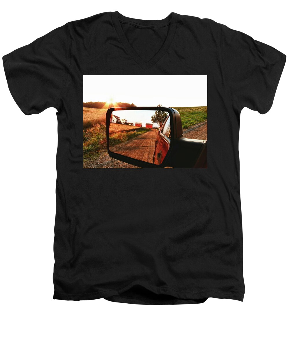 Country Men's V-Neck T-Shirt featuring the photograph Country boys by Pat Cook