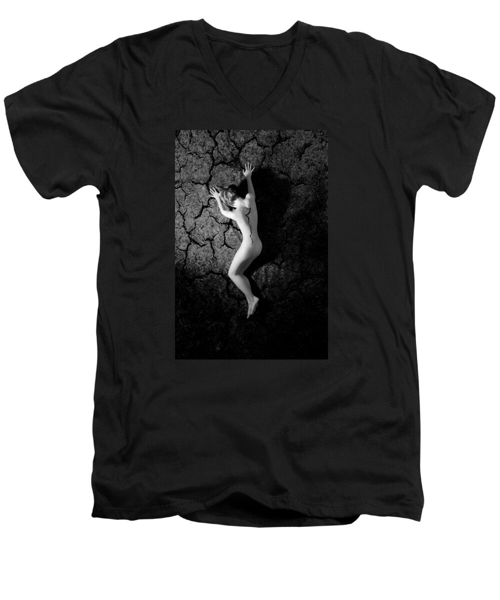 Surreal Men's V-Neck T-Shirt featuring the photograph Cracked Desire by Andrew Giovinazzo