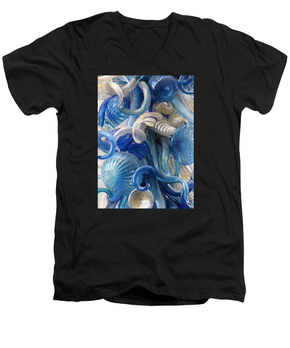 Glass Men's V-Neck T-Shirt featuring the photograph Diaphanous Nudibranch by Char Szabo-Perricelli