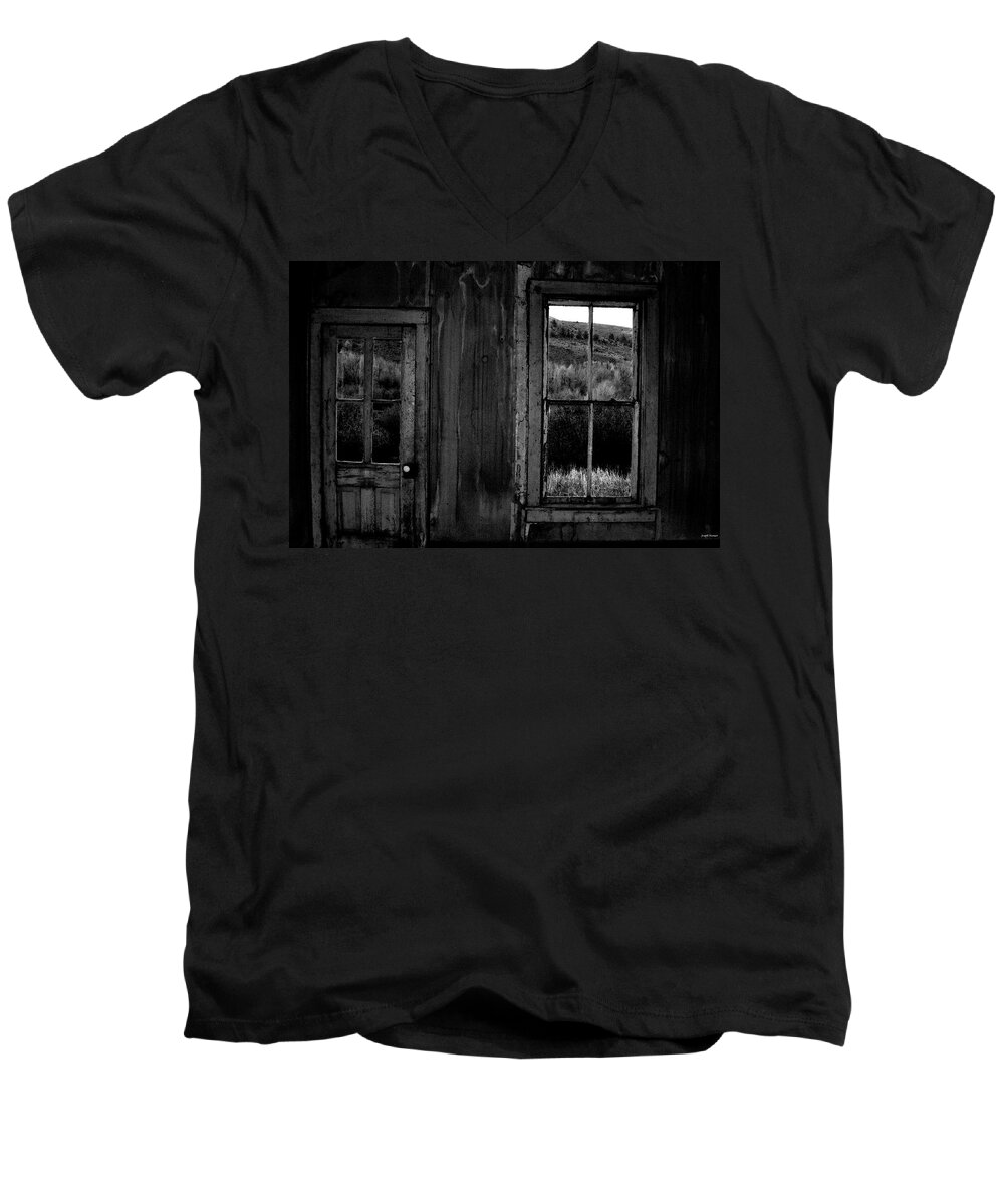 Black And White Men's V-Neck T-Shirt featuring the photograph Double Pains by Joseph Noonan