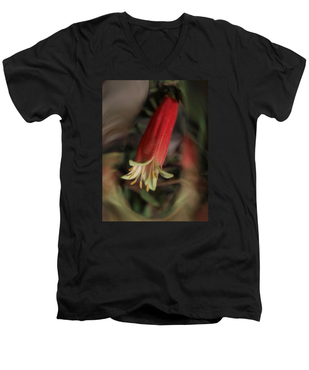 Correa Men's V-Neck T-Shirt featuring the photograph Dynamic Correa by Evelyn Tambour