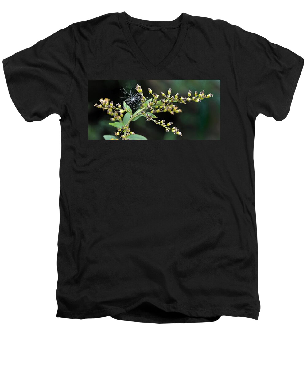 Thistle Men's V-Neck T-Shirt featuring the photograph Entrapped by Mark Fuller