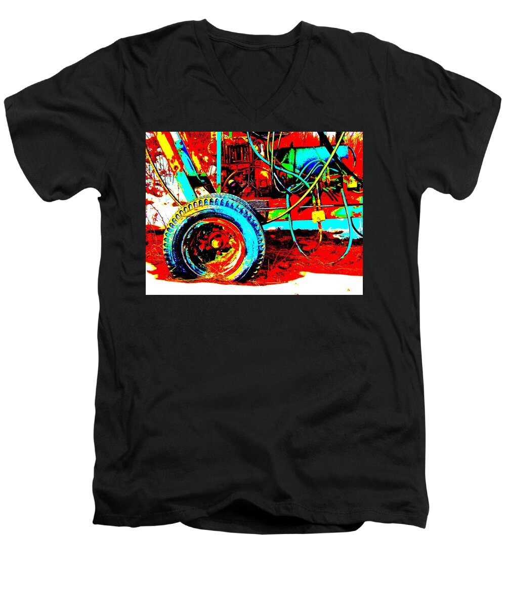 Abstract Men's V-Neck T-Shirt featuring the photograph FeB 2016 47 by George Ramos