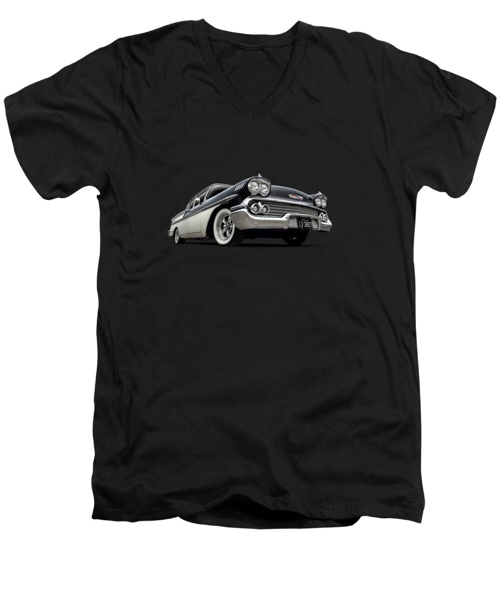 Transportation Men's V-Neck T-Shirt featuring the digital art Fifty-Eight by Douglas Pittman