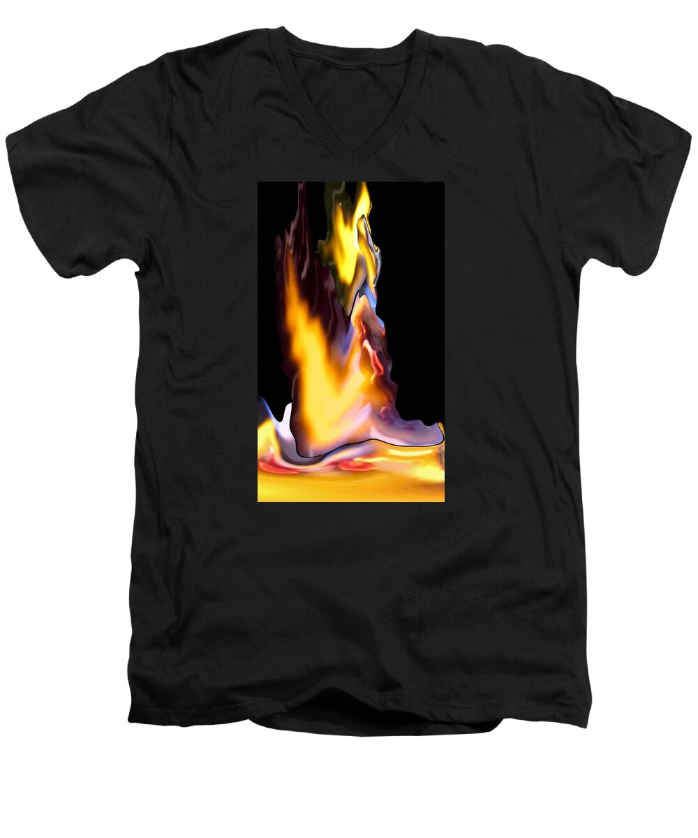 Cedric Hampton Men's V-Neck T-Shirt featuring the photograph Fusion Phase 1 by Cedric Hampton