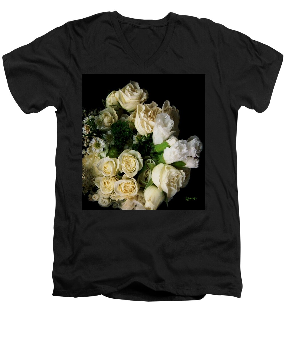 Roses Men's V-Neck T-Shirt featuring the photograph Glamour by RC DeWinter
