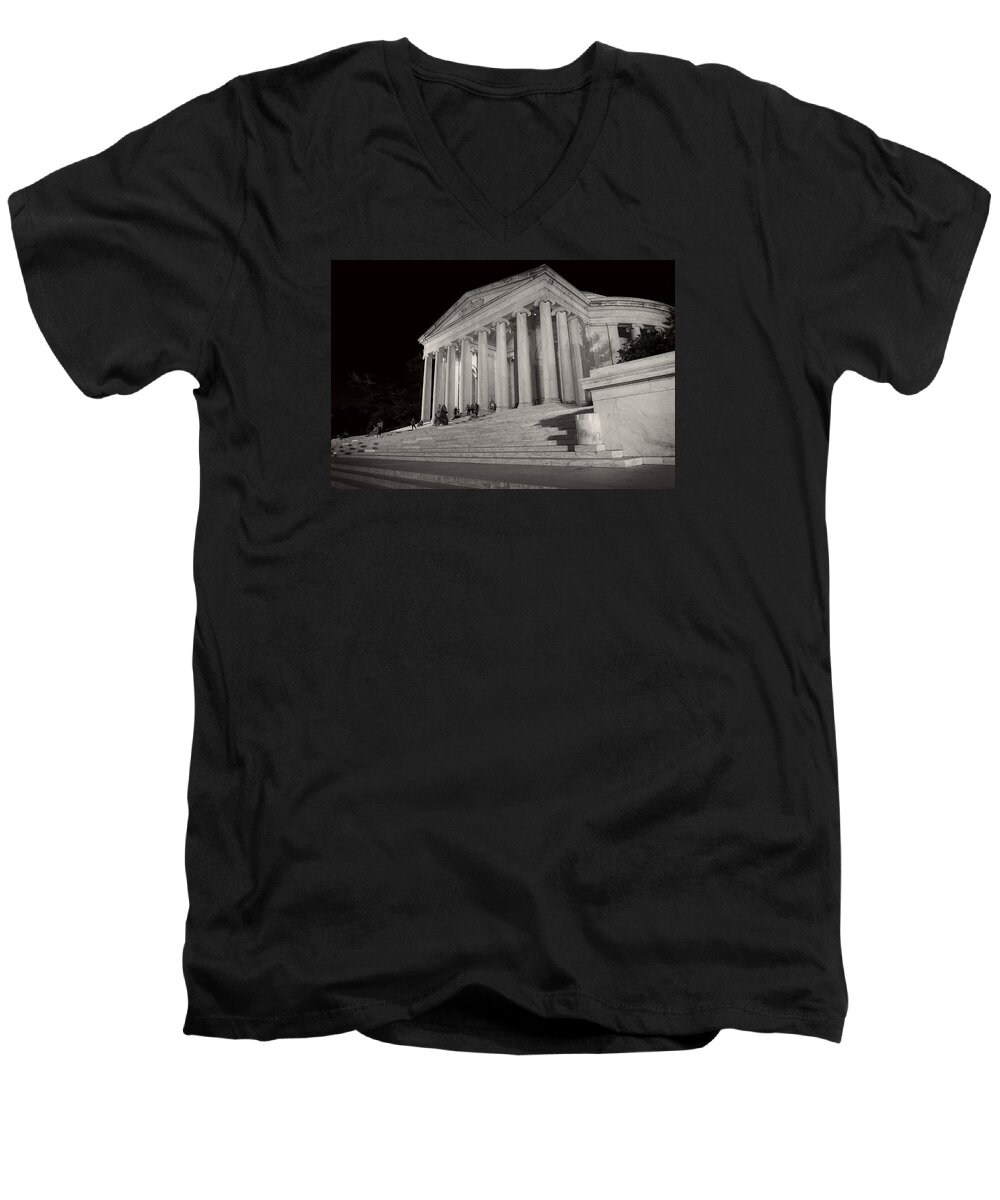 Union Station Men's V-Neck T-Shirt featuring the photograph God Who Gave Us Life Gave Us Liberty by Lucinda Walter