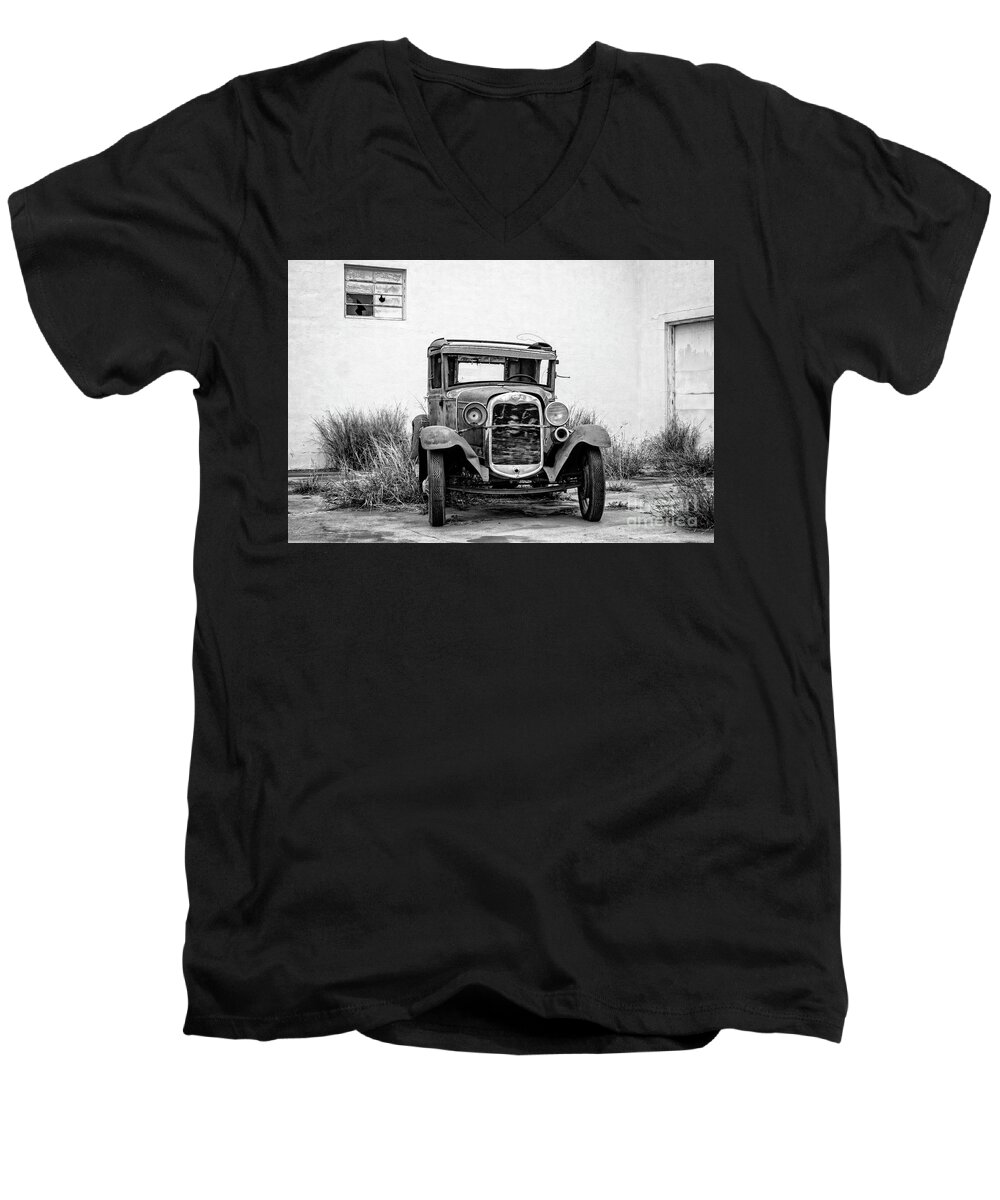 Hard Times Men's V-Neck T-Shirt featuring the photograph Hard Times by Imagery by Charly