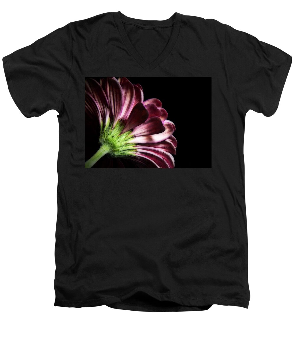 Gerber Daisy Men's V-Neck T-Shirt featuring the photograph I'm Not Perfect by Sandra Parlow