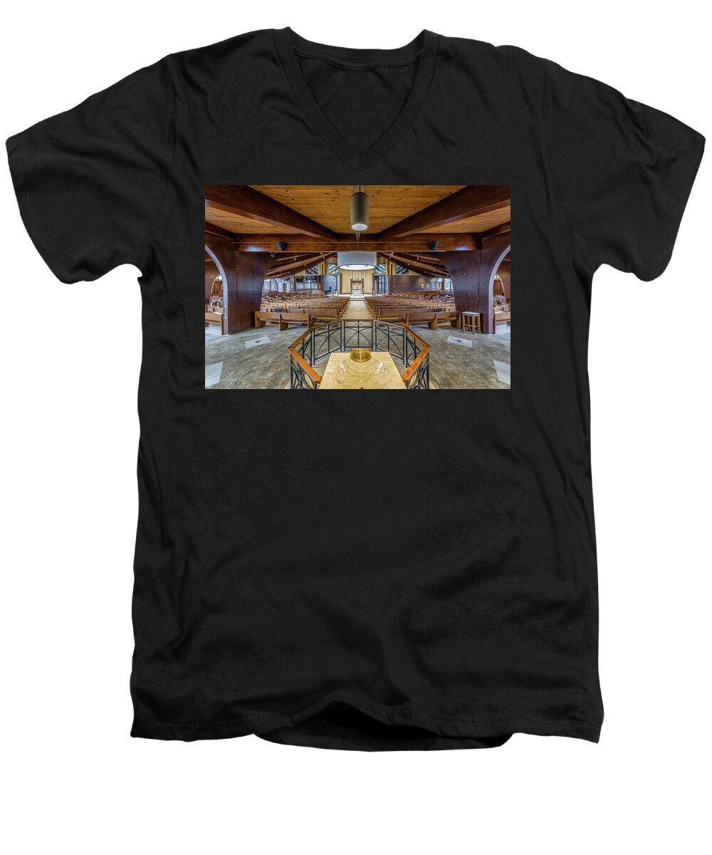 Church Men's V-Neck T-Shirt featuring the photograph Immaculate Conception 2848 by Everet Regal