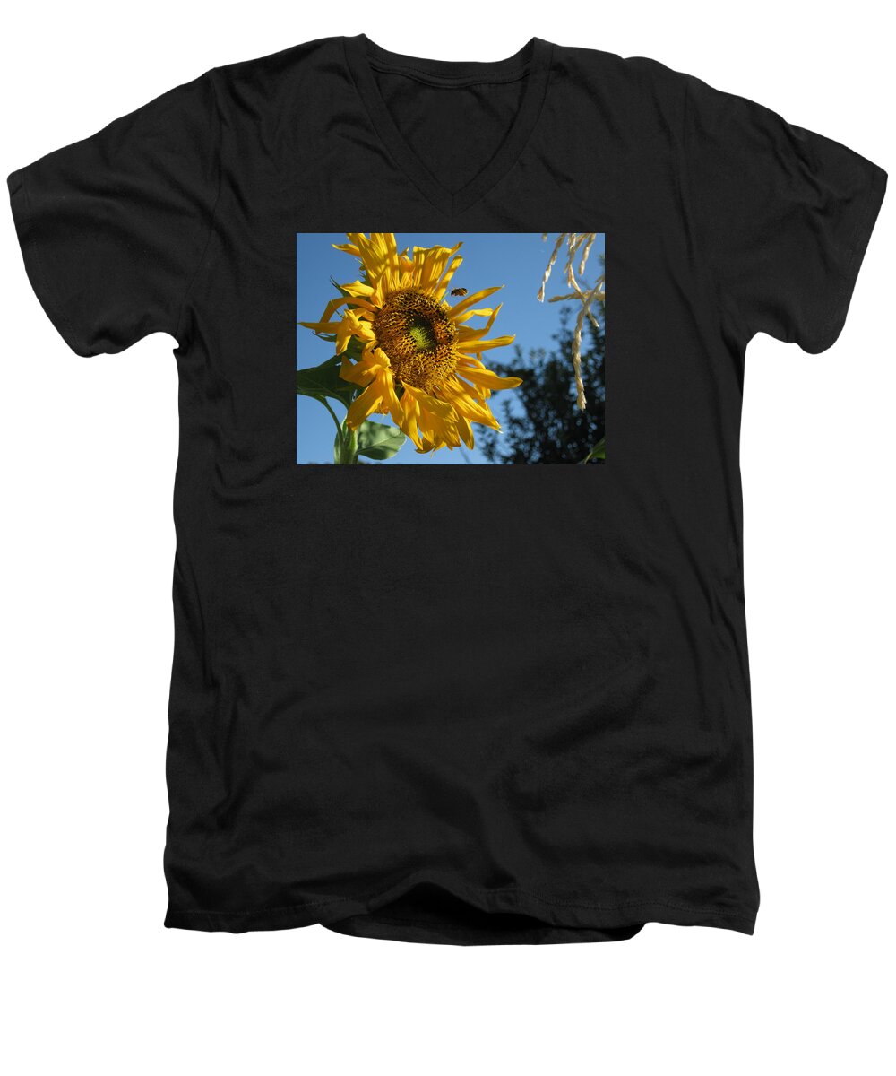 Men's V-Neck T-Shirt featuring the photograph Incoming by Ron Monsour