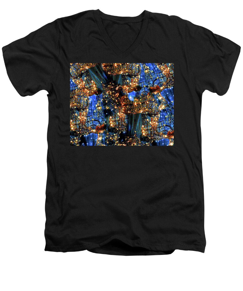 Art Men's V-Neck T-Shirt featuring the digital art Inspiration #6102 by Barbara Tristan