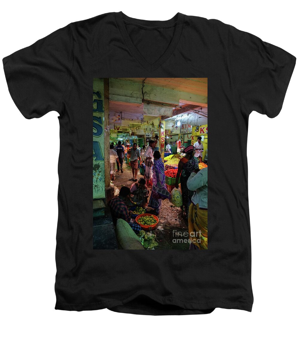 India Men's V-Neck T-Shirt featuring the photograph Limes For Sale by Mike Reid